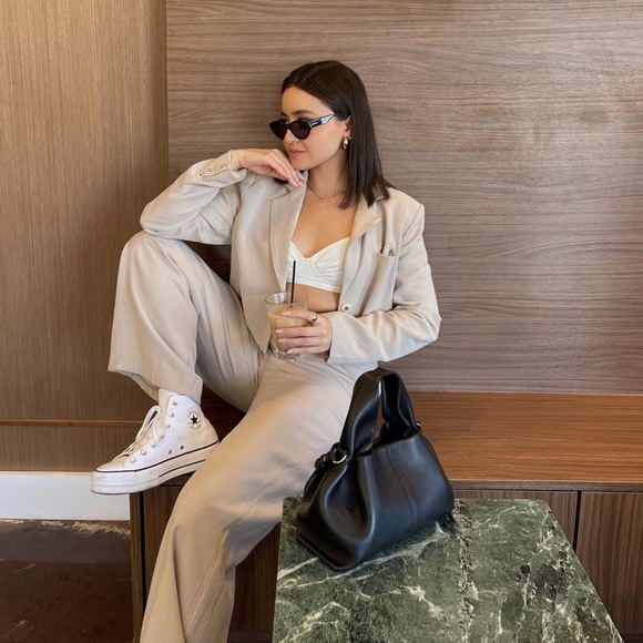 Danielle Guizio Pants - Brand New - NIA the Label Eloise Cropped Blazer & Trousers in Sand 🤎✨